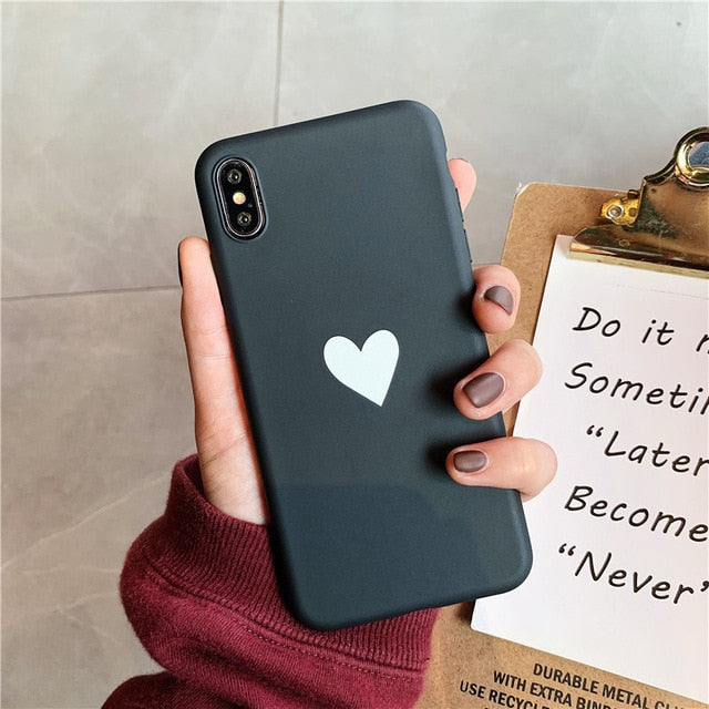Fashion Simple Love Heart Phone Case