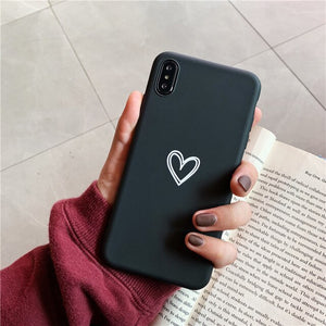 Fashion Simple Love Heart Phone Case