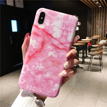 Load image into Gallery viewer, Marble Case on For Coque iphone 7 XS MAX